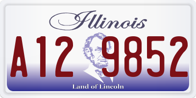 IL license plate A129852