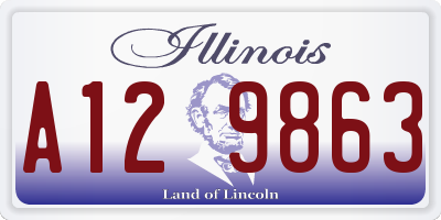 IL license plate A129863