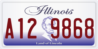 IL license plate A129868