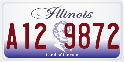 IL license plate A129872