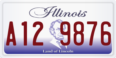 IL license plate A129876