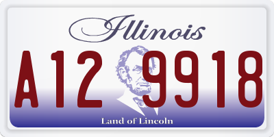 IL license plate A129918