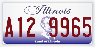 IL license plate A129965