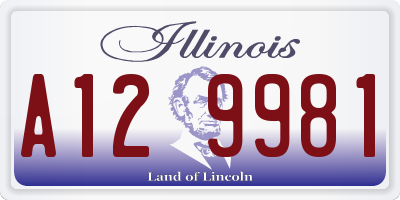 IL license plate A129981