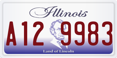 IL license plate A129983