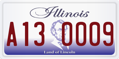 IL license plate A130009