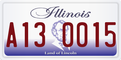 IL license plate A130015