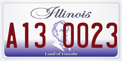 IL license plate A130023