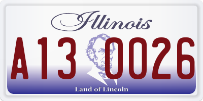 IL license plate A130026