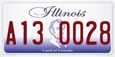 IL license plate A130028