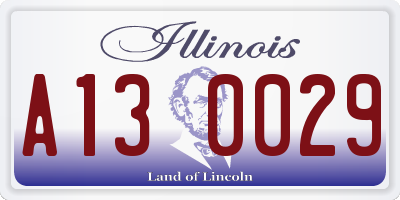IL license plate A130029