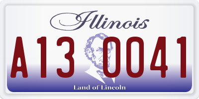 IL license plate A130041