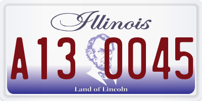 IL license plate A130045