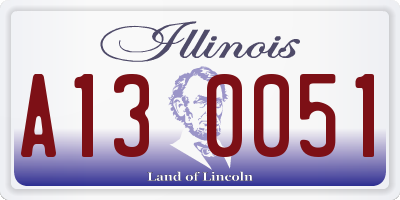 IL license plate A130051