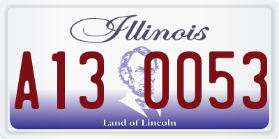 IL license plate A130053
