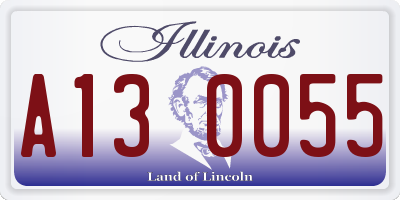 IL license plate A130055