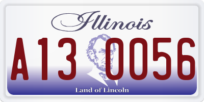 IL license plate A130056