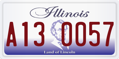 IL license plate A130057