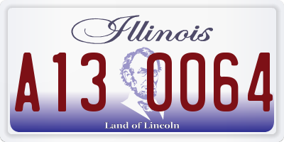 IL license plate A130064