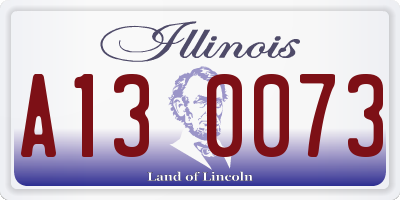 IL license plate A130073