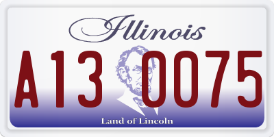 IL license plate A130075
