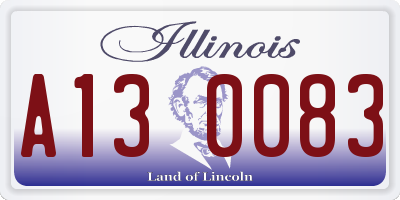 IL license plate A130083