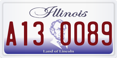 IL license plate A130089