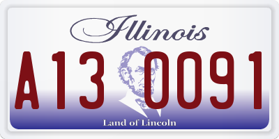 IL license plate A130091