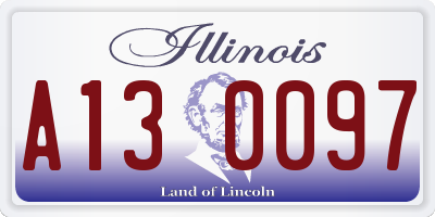 IL license plate A130097