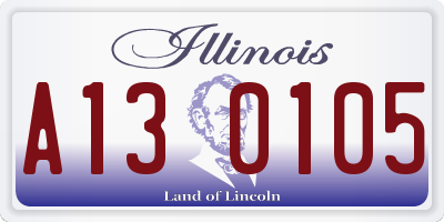 IL license plate A130105