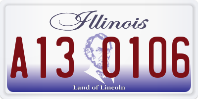 IL license plate A130106