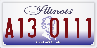IL license plate A130111