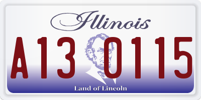 IL license plate A130115