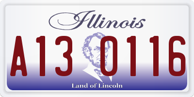 IL license plate A130116