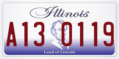 IL license plate A130119