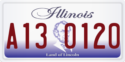 IL license plate A130120