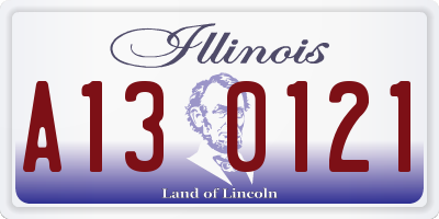 IL license plate A130121