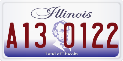 IL license plate A130122