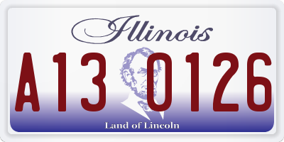 IL license plate A130126