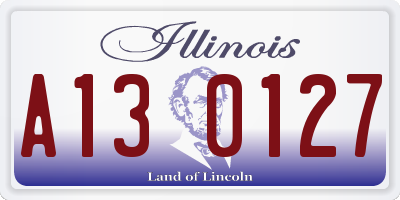 IL license plate A130127