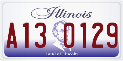 IL license plate A130129