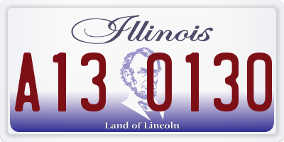 IL license plate A130130
