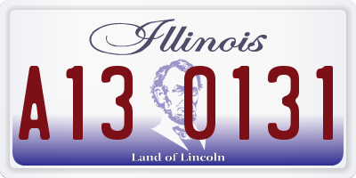 IL license plate A130131