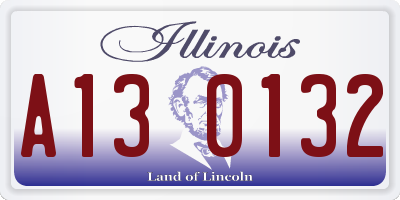IL license plate A130132