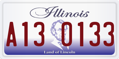 IL license plate A130133