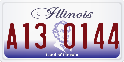 IL license plate A130144