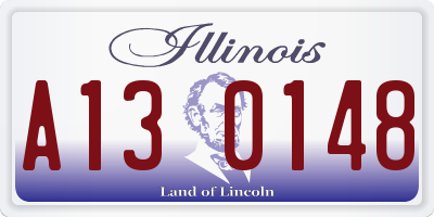 IL license plate A130148