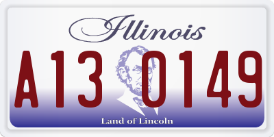 IL license plate A130149