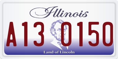 IL license plate A130150
