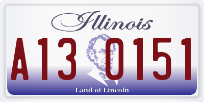 IL license plate A130151